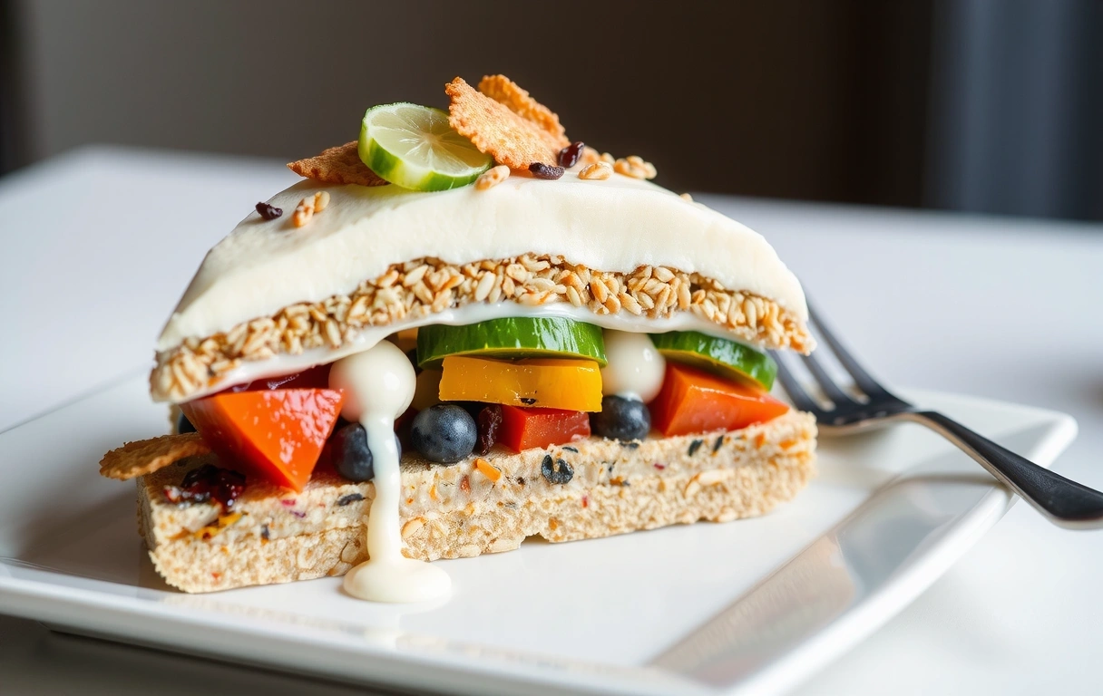 Querschnitt gesunder Ernährungsschichten